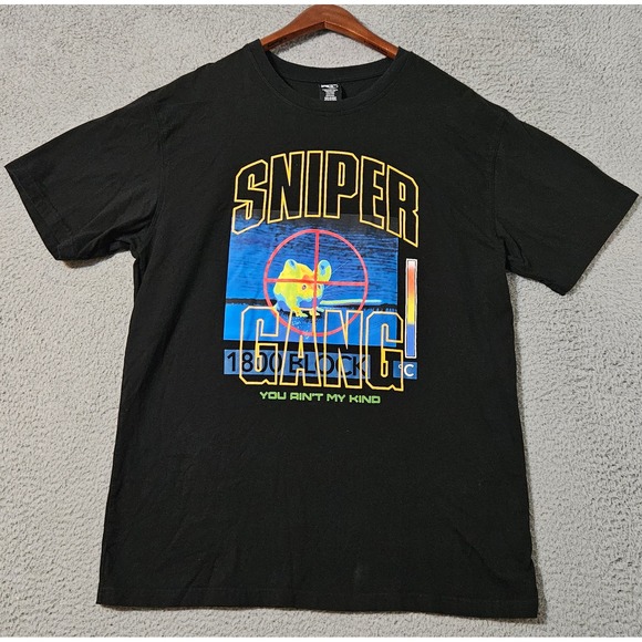 Kodak Black T-Shirt Sniper Gang Black Rat 1800 Block You Ain't My Kind Size XL - Picture 1 of 8